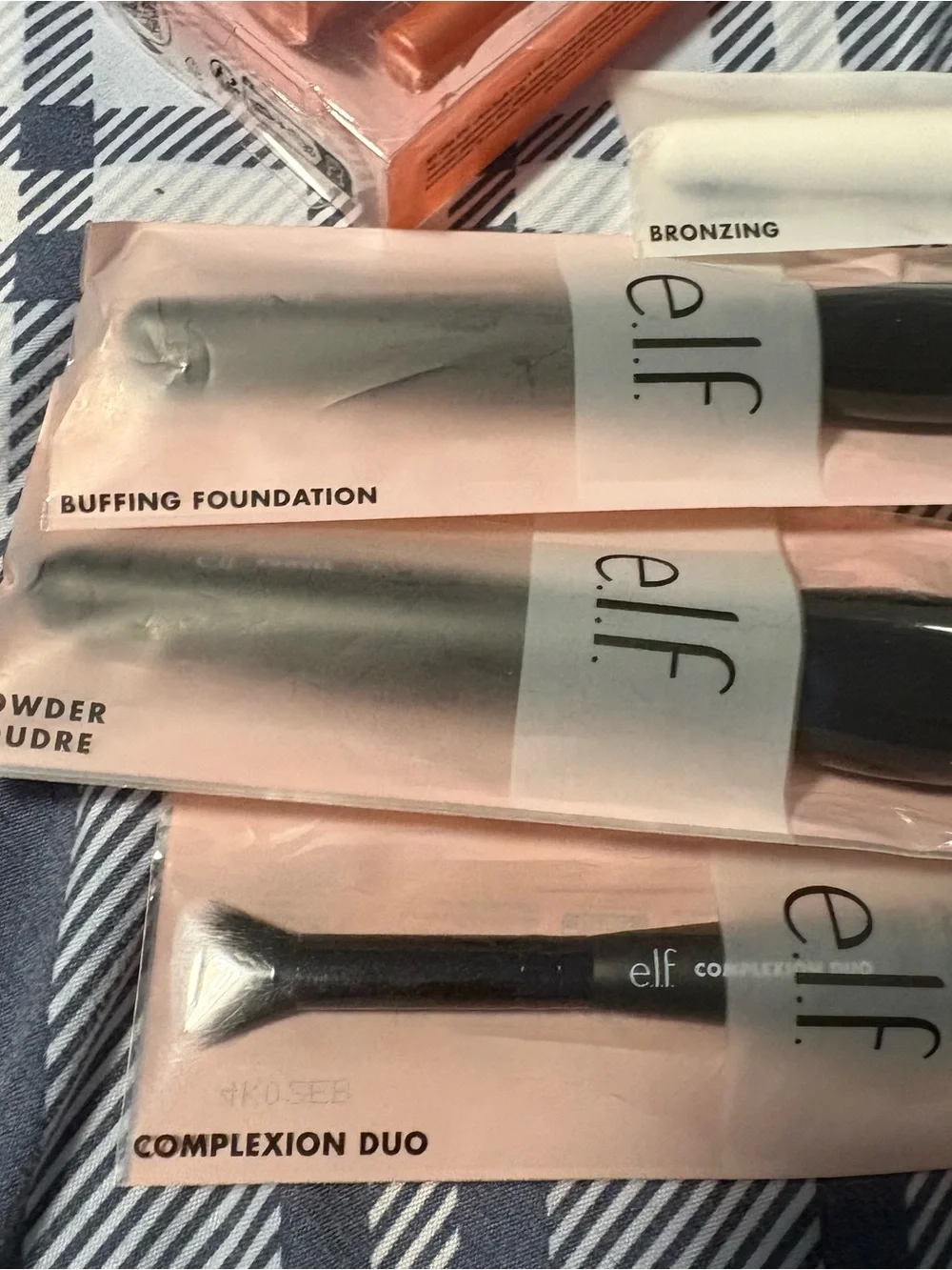 e.l.f. Makeup Brush Set - Black Handles & Real Techniques Face brushes